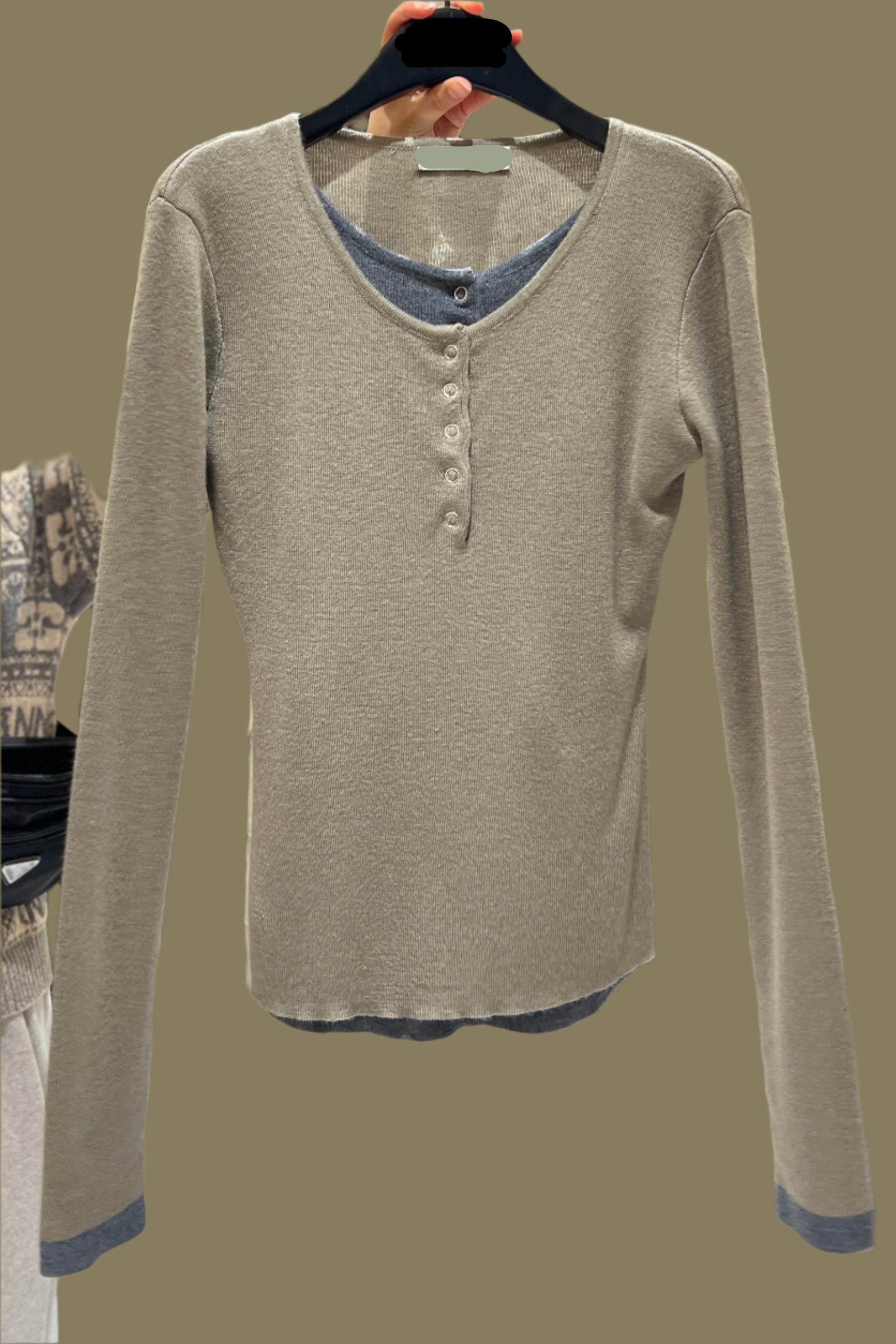 double layer longsleeve soft tee