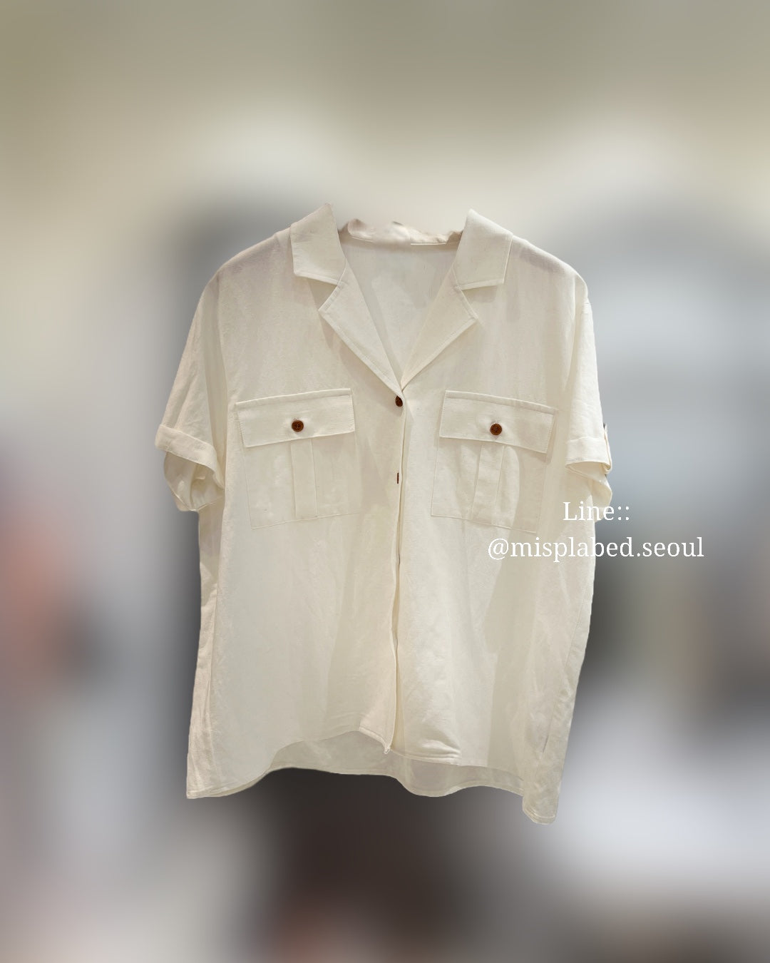 safari open collar shirt