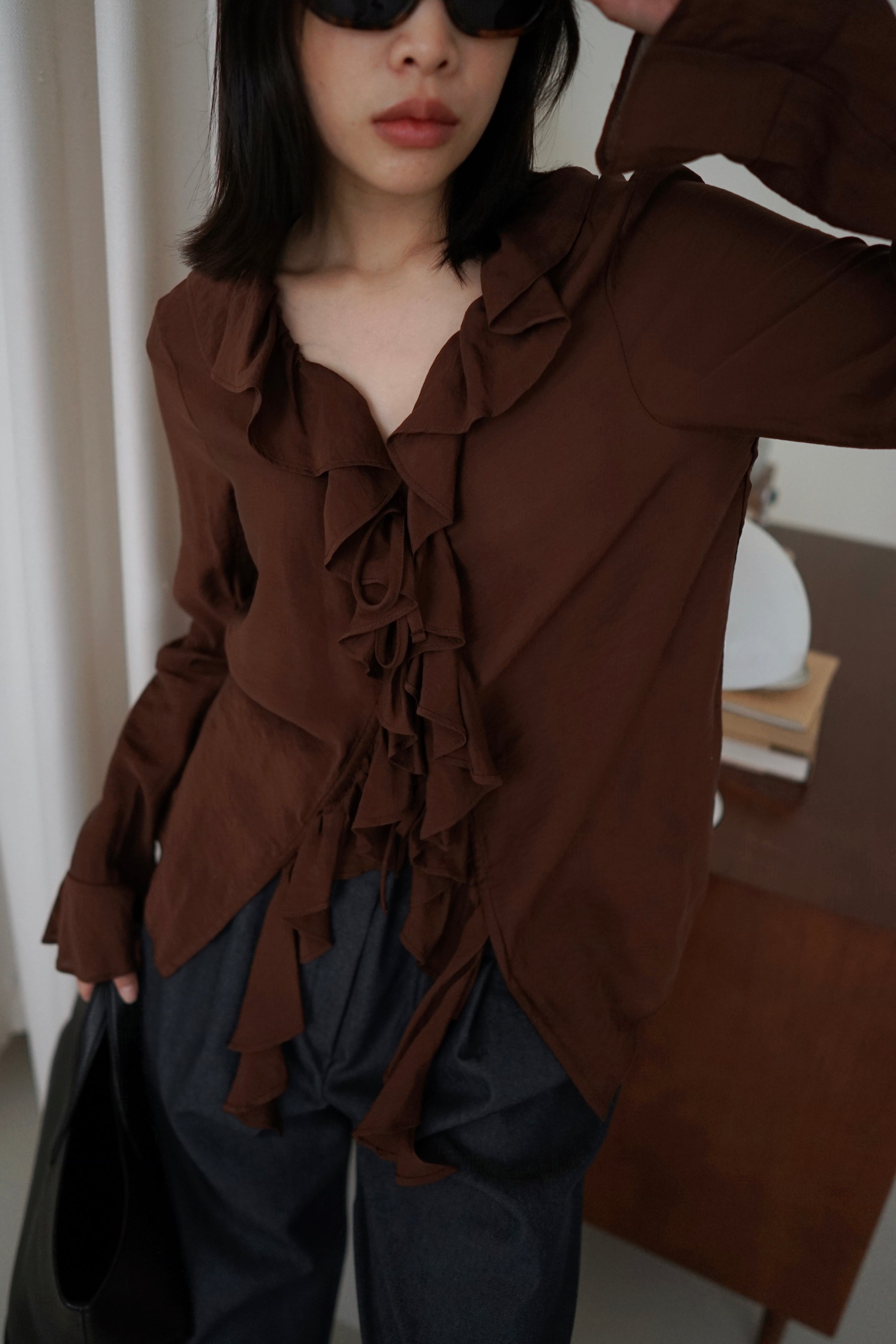 Grossy ruffle blouse