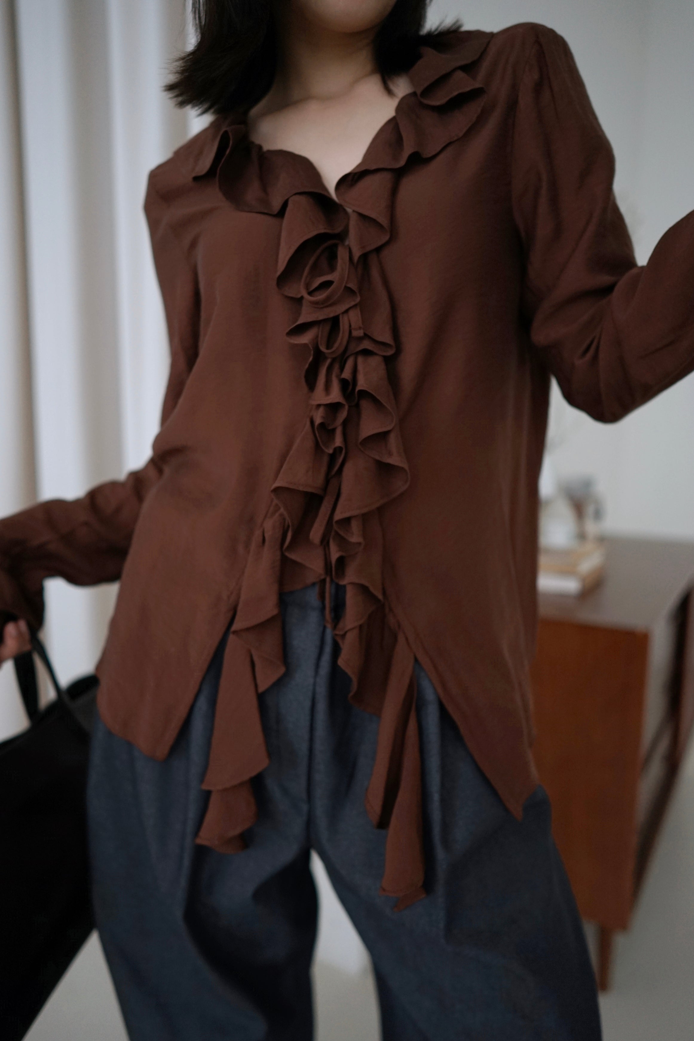 Grossy ruffle blouse