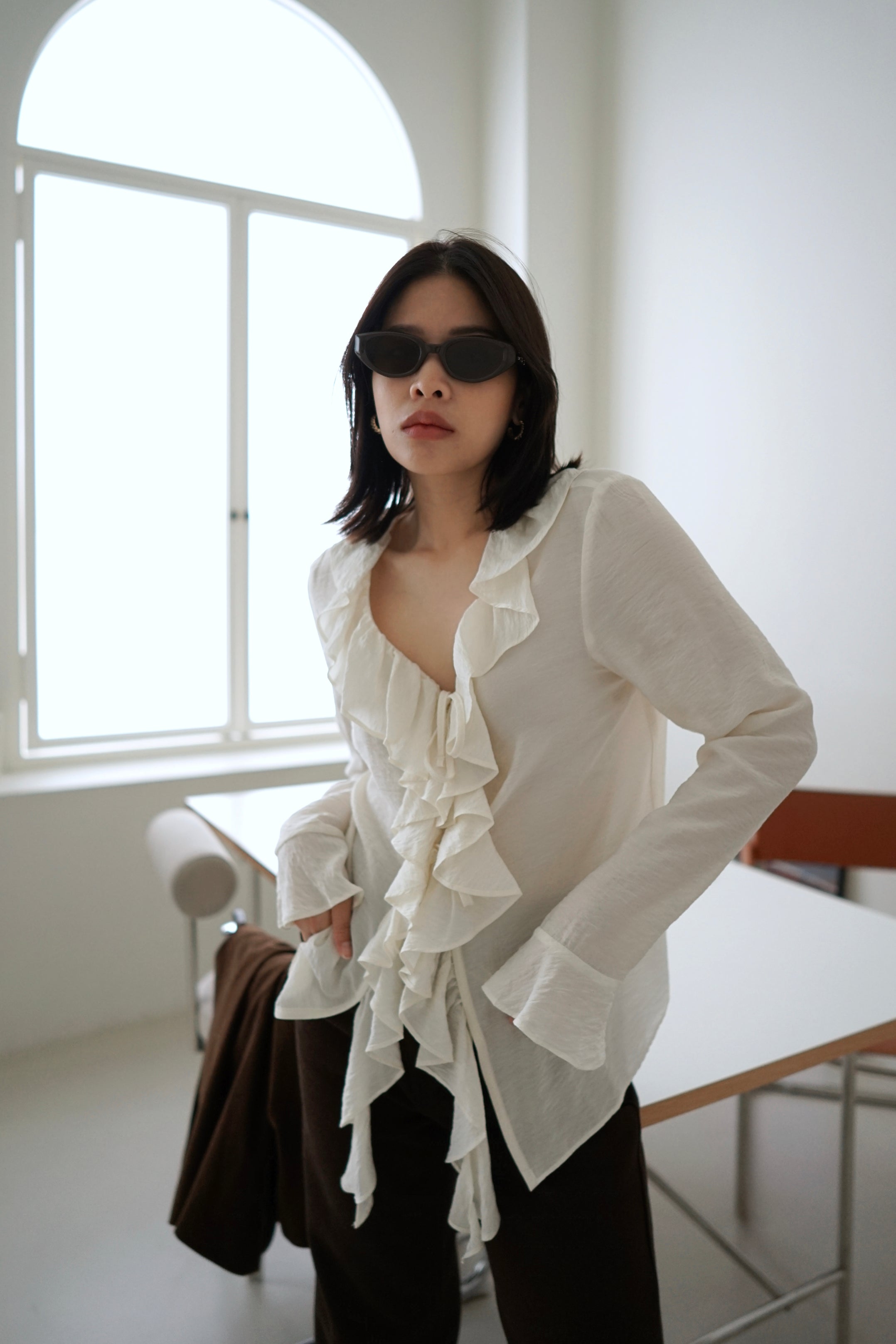 Grossy ruffle blouse