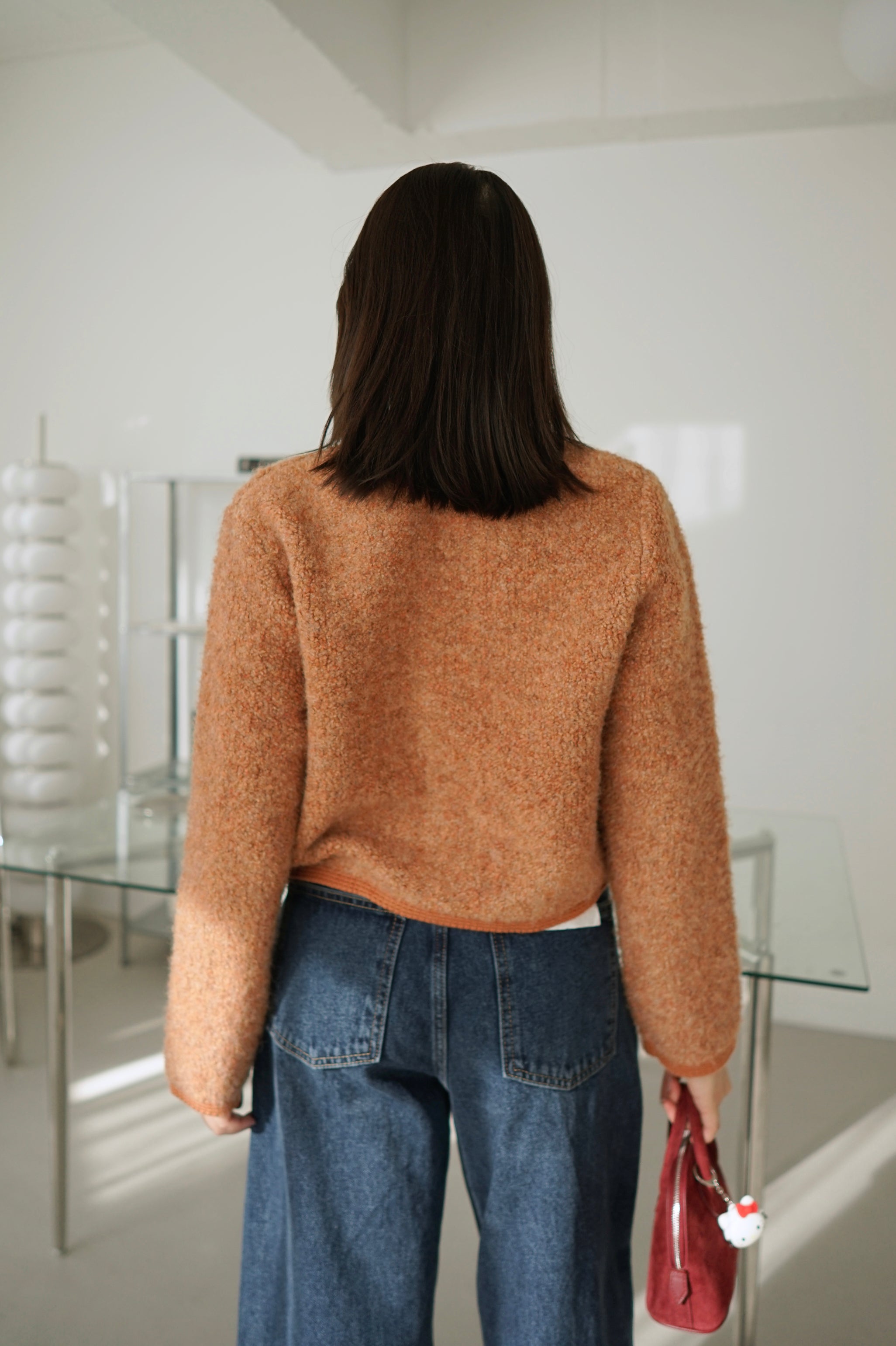 Brie shearling cardigan