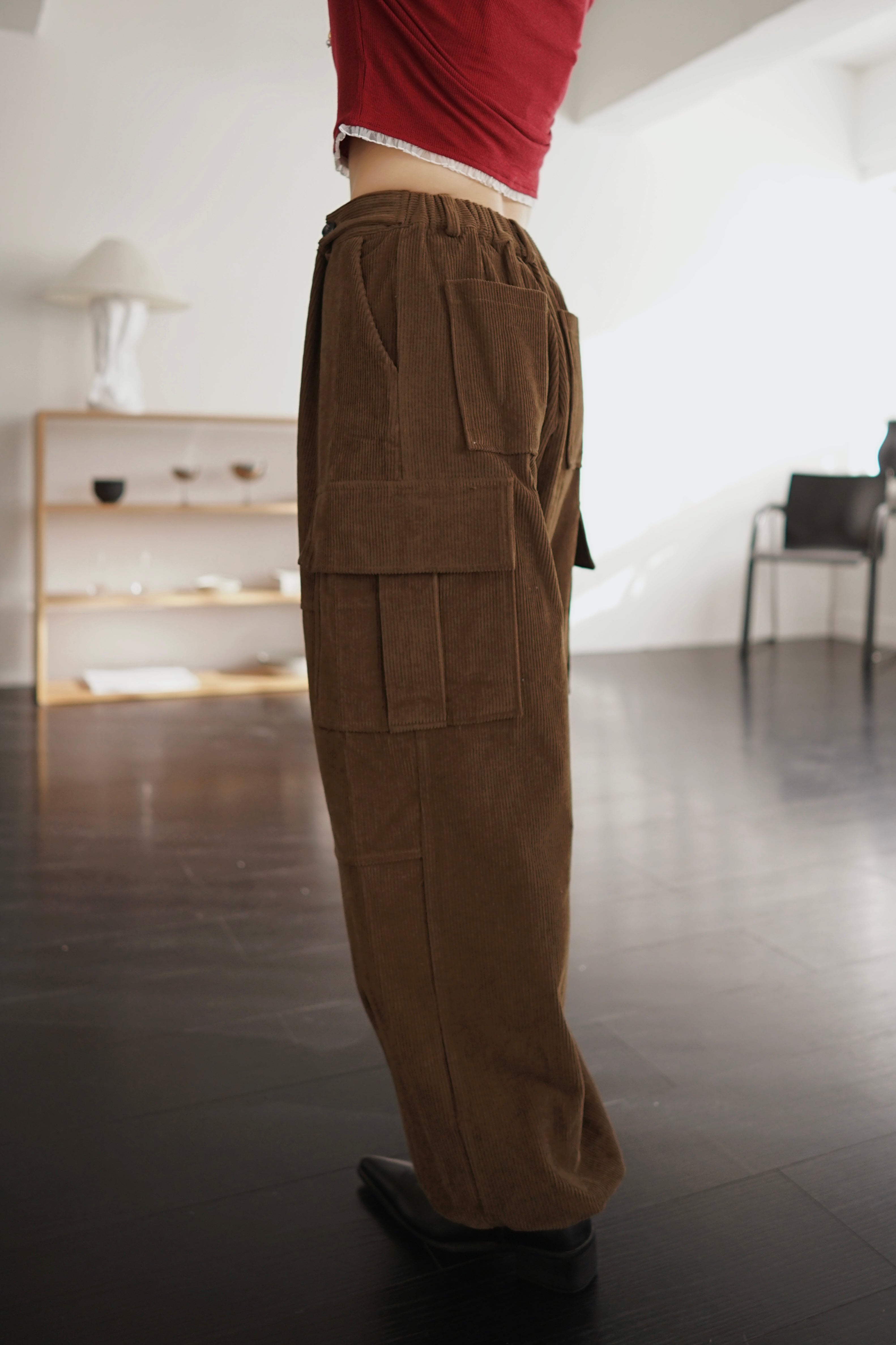 corduroy balloon pants