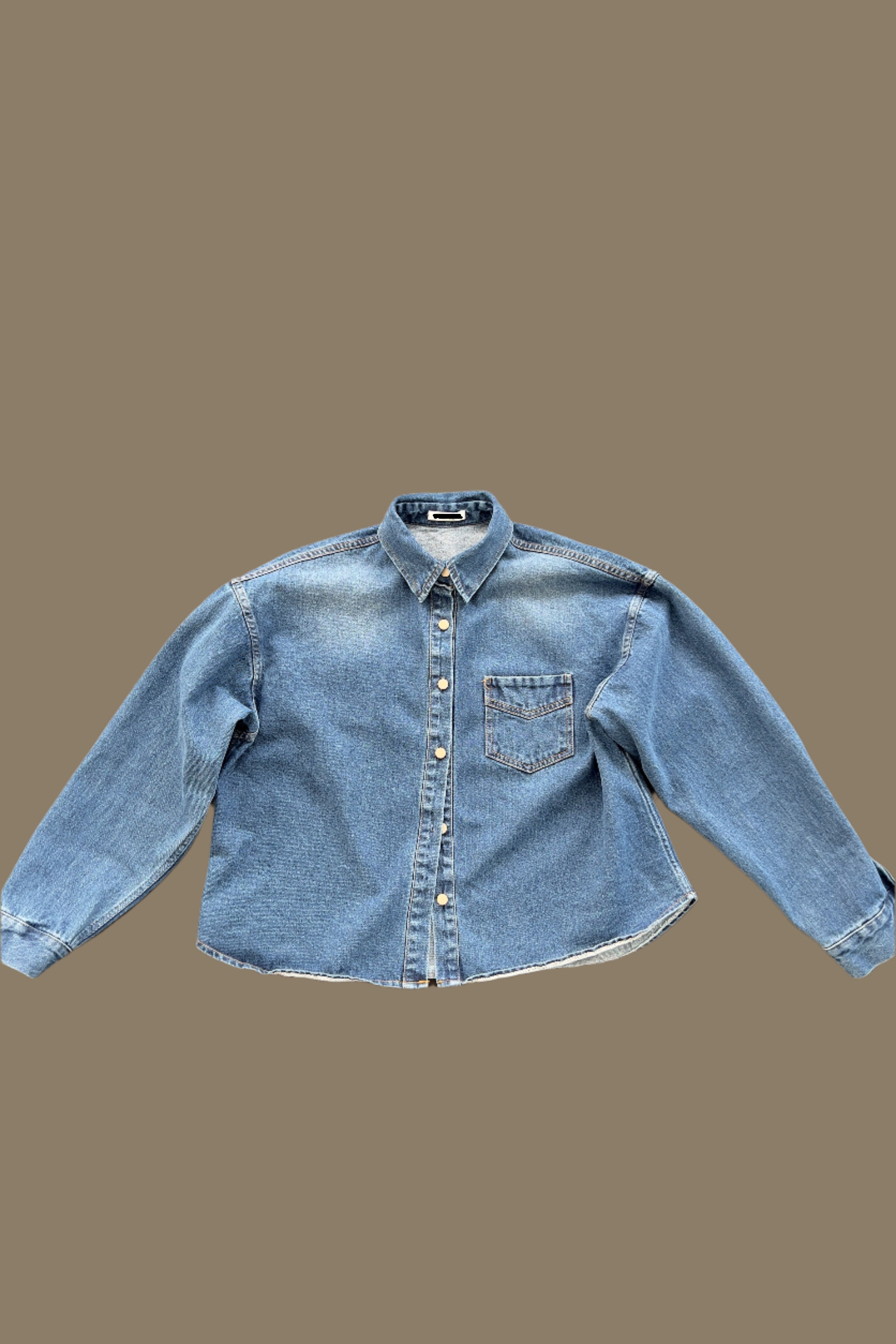 Coline denim crop shirt