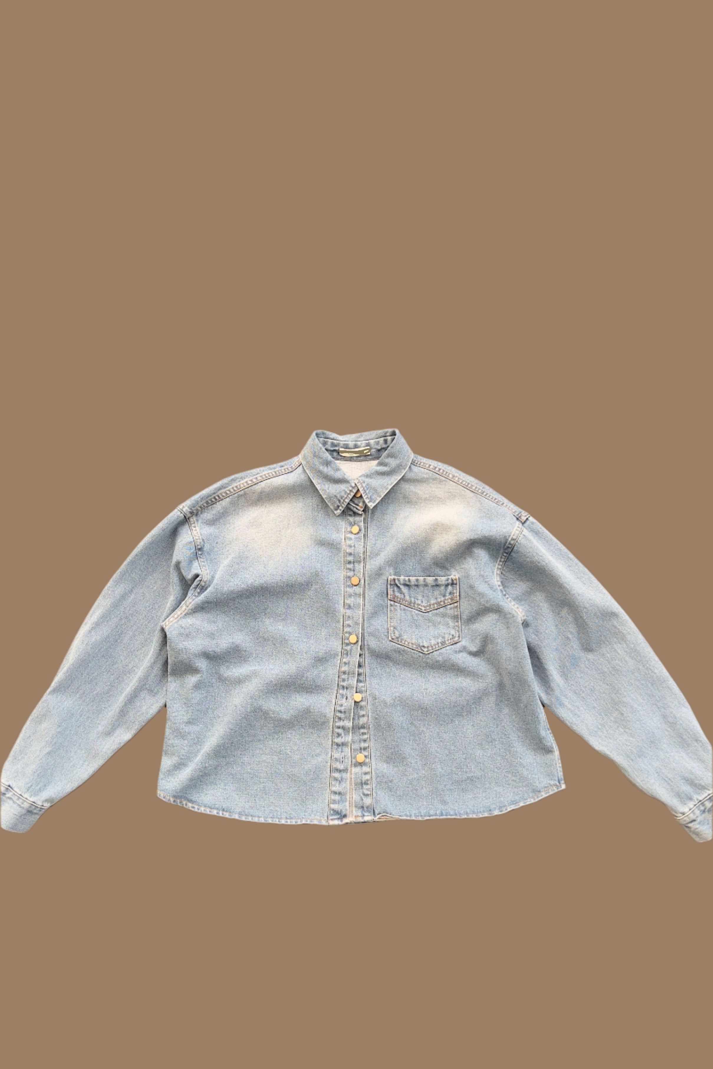 Coline denim crop shirt