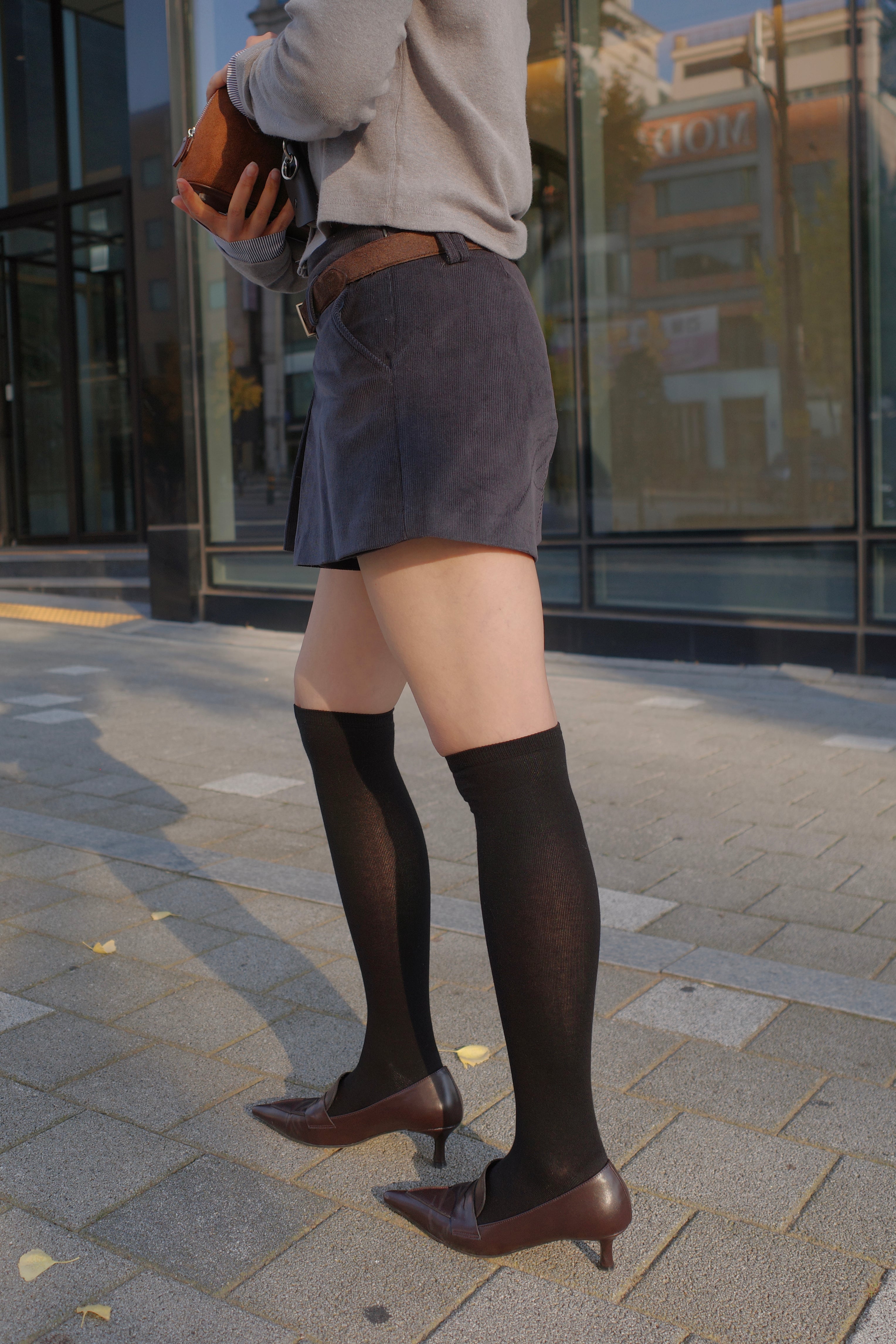 lowrise corduroy mini skorts (w/o belt)