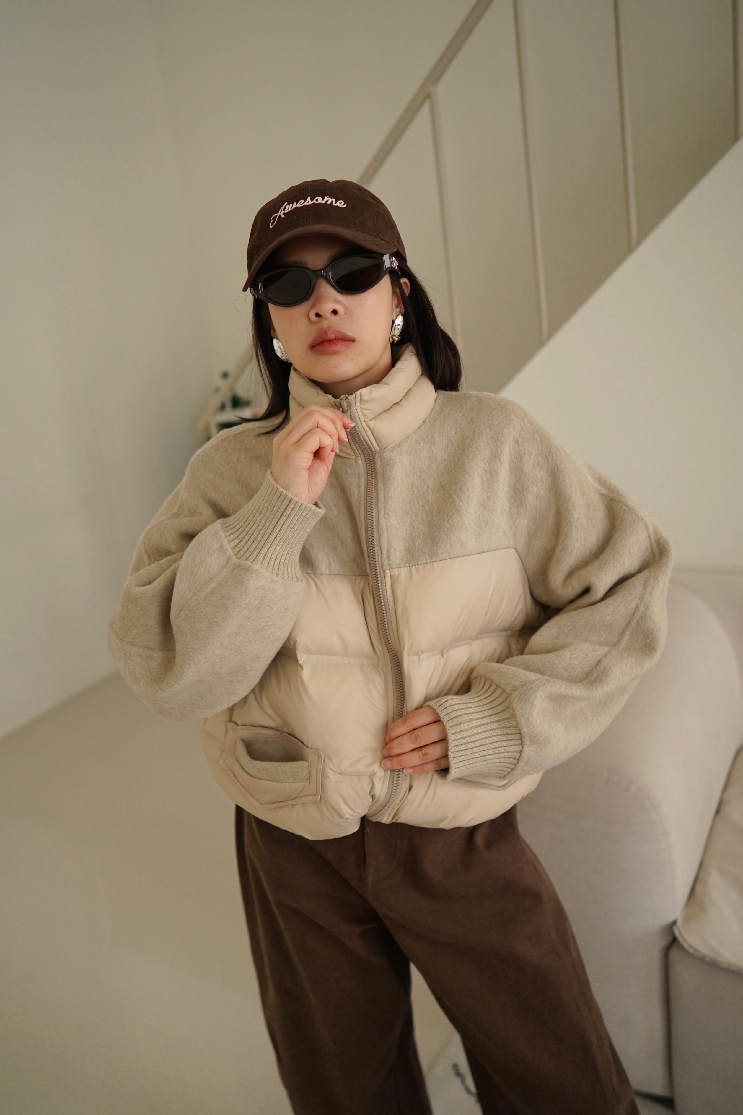 Wool padded bomber jacket Jacket