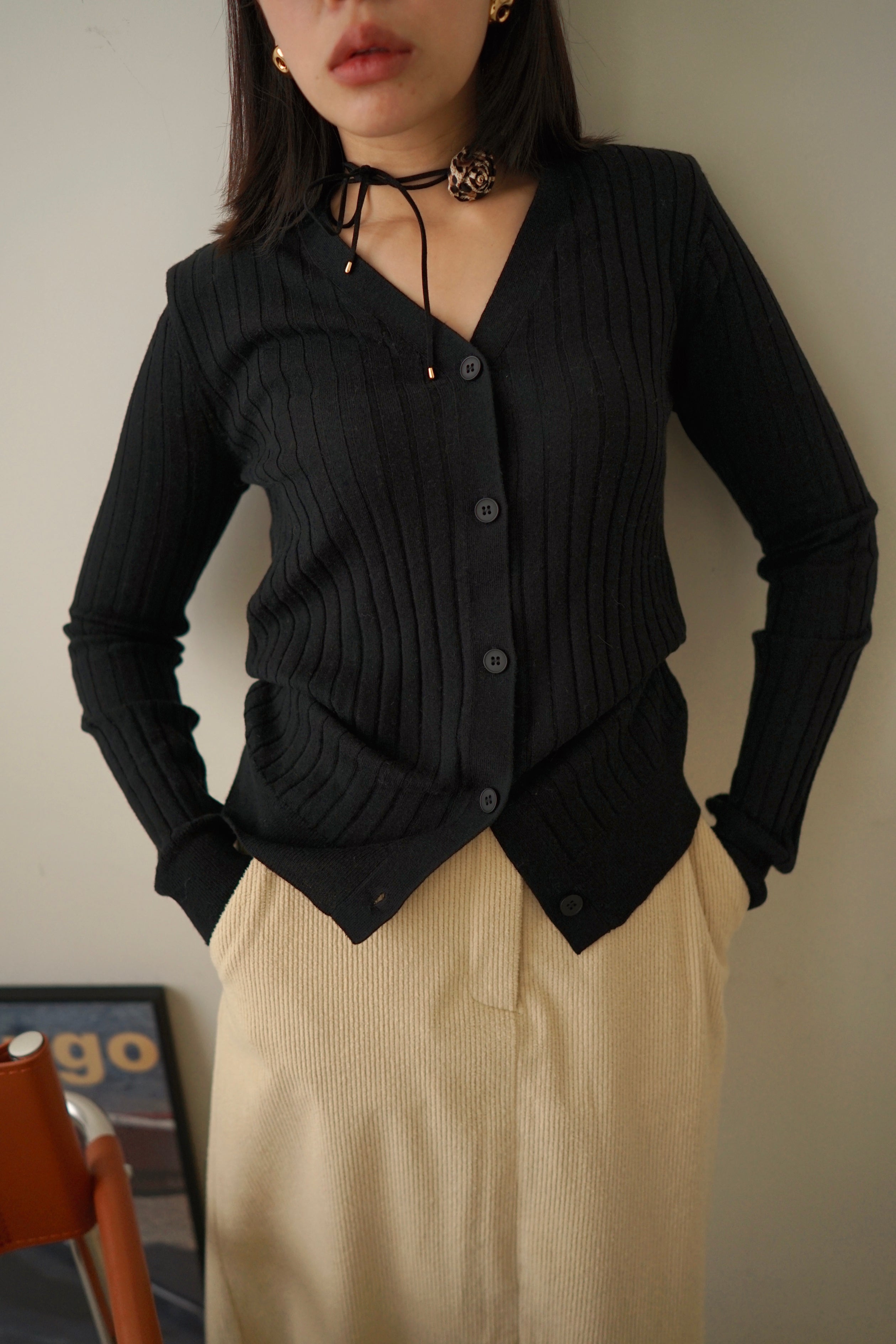 Norla padded v neck cardigan