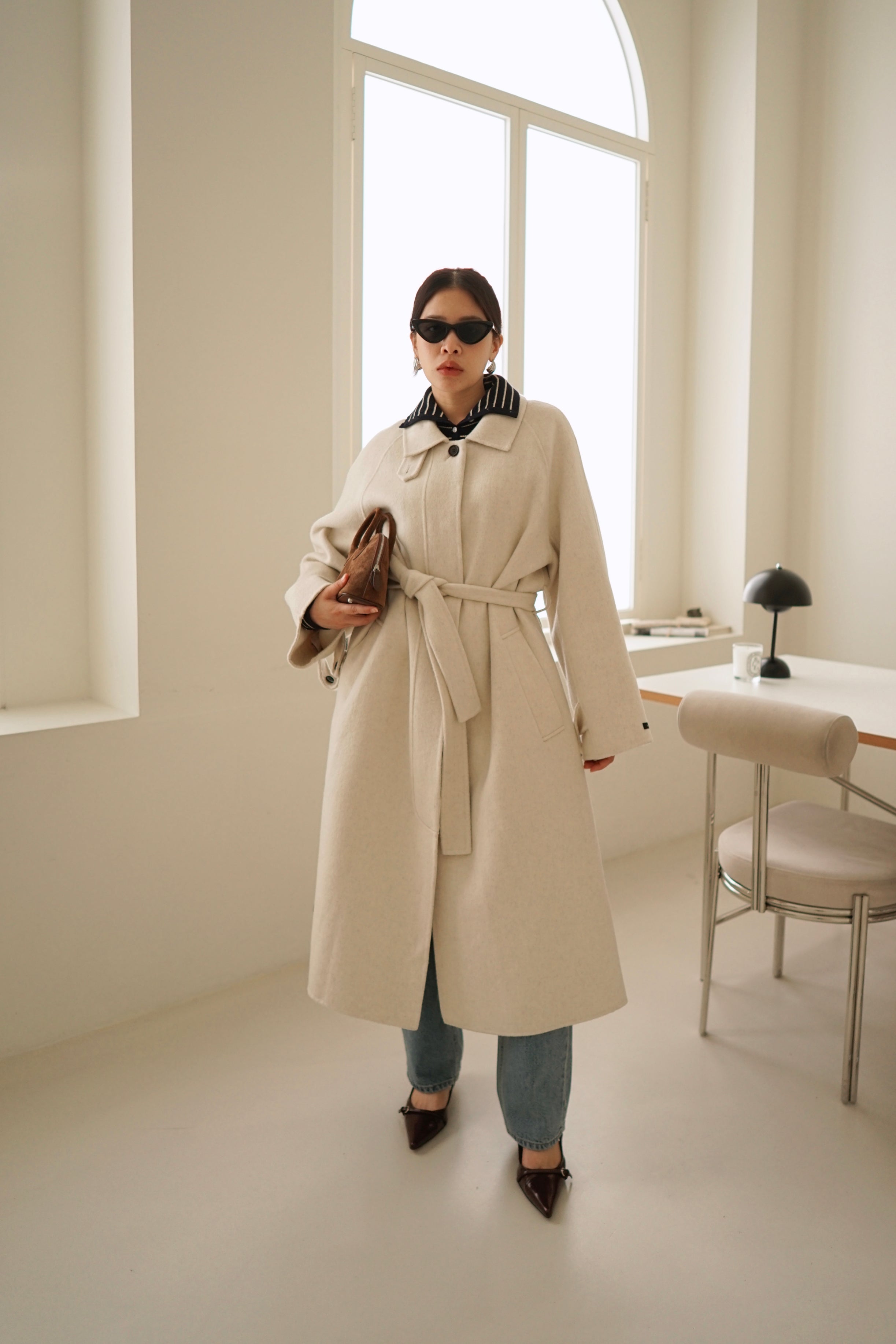 Marllo handmade wool long coat