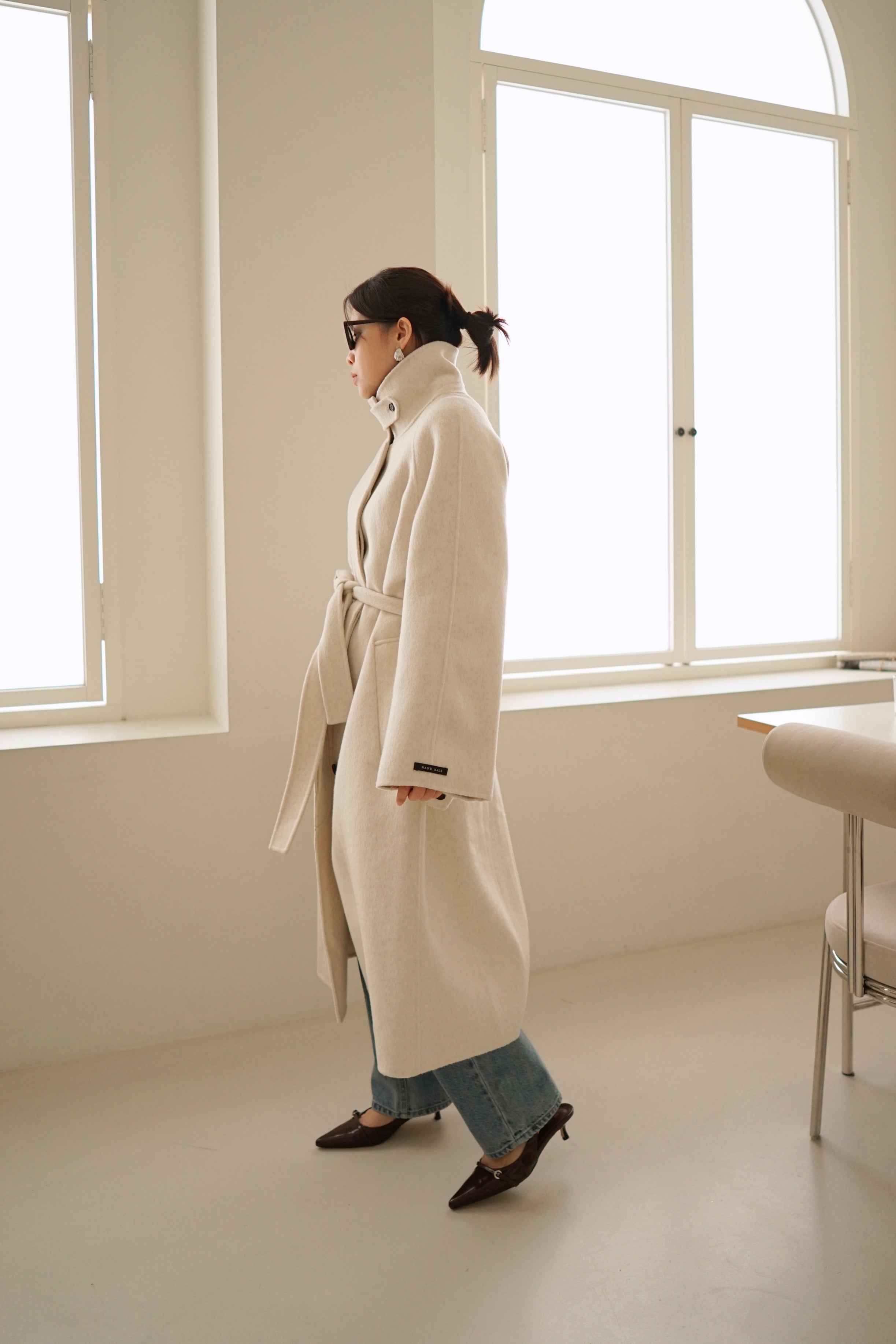 Marllo handmade wool long coat