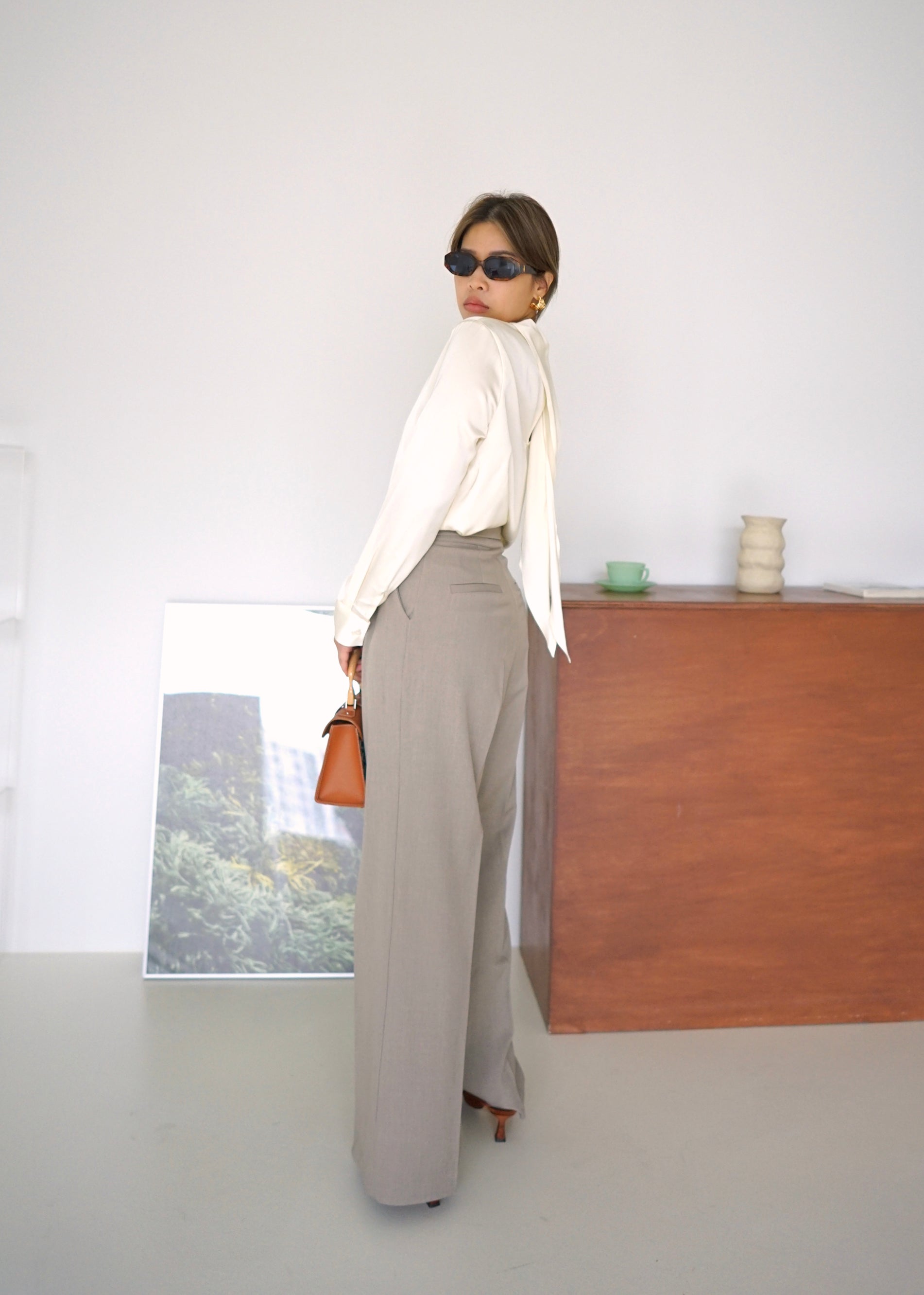 fold-over highrise trousers