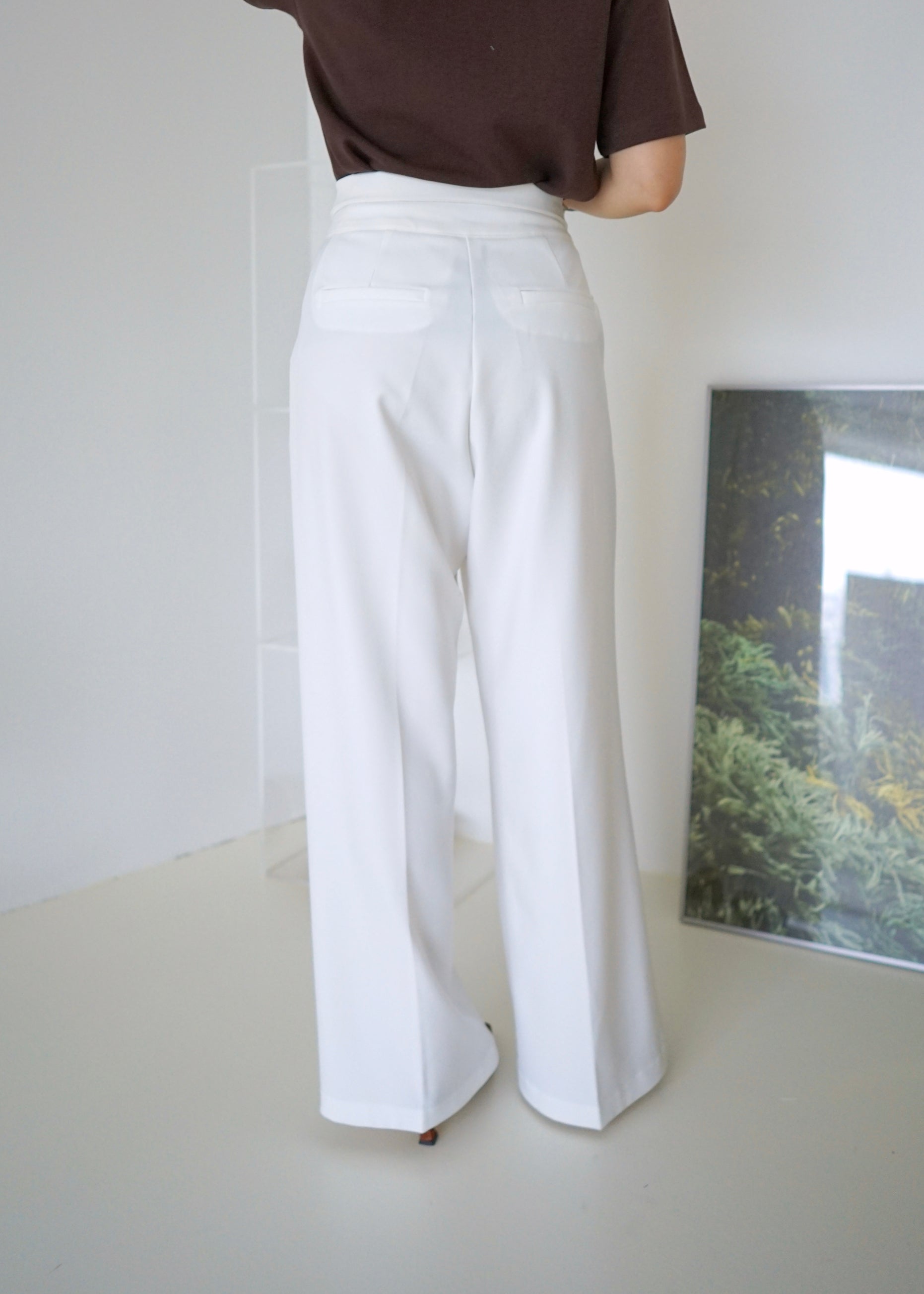 fold-over highrise trousers