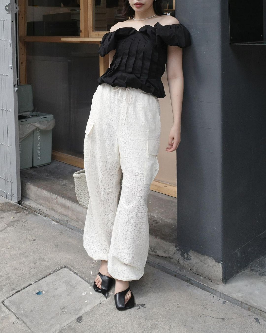 Lace cargo pants